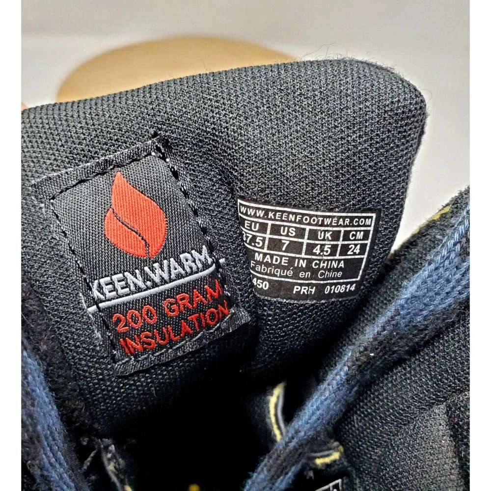 KEEN Wapato Boots Womens 7 Black Lace Up Waterproof Insulated Hiker Winter Shoes
